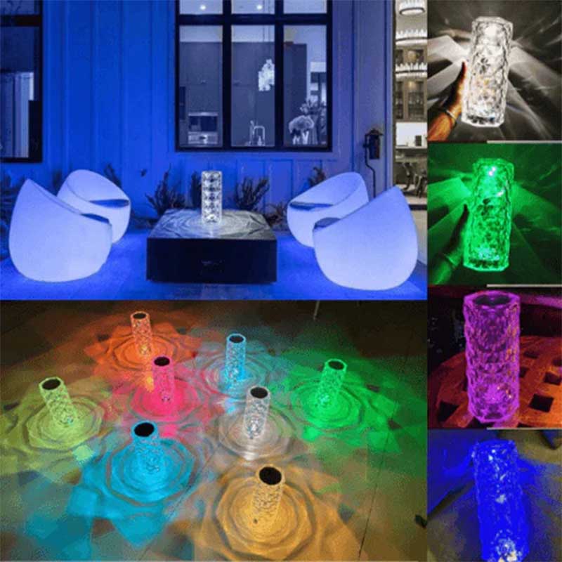 16 Color Diamond Crystal Lamp With Remote LED Crystal Table Lamp