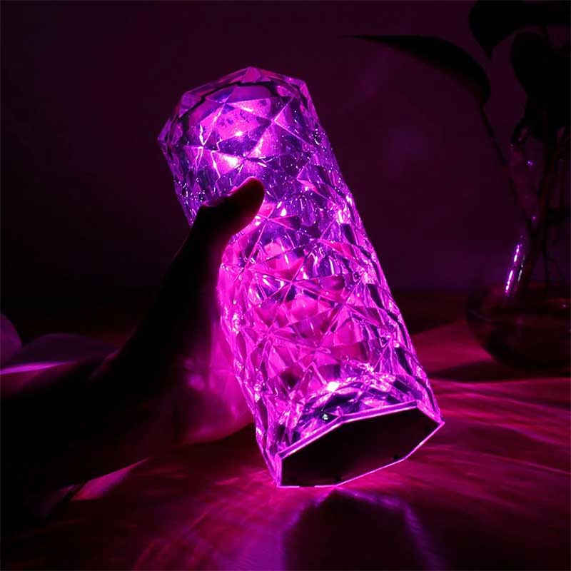 16 Color Diamond Crystal Lamp With Remote LED Crystal Table Lamp