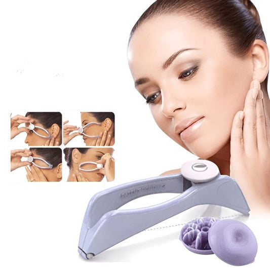 Slique Women Hair Removal Epilator Mini Facial Hair Remover Spring Threading Face Defeatherer for Cheeks Eyebrow DIY Makeup Beauty Tool